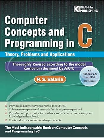 Computer Concepts and Programming in C
